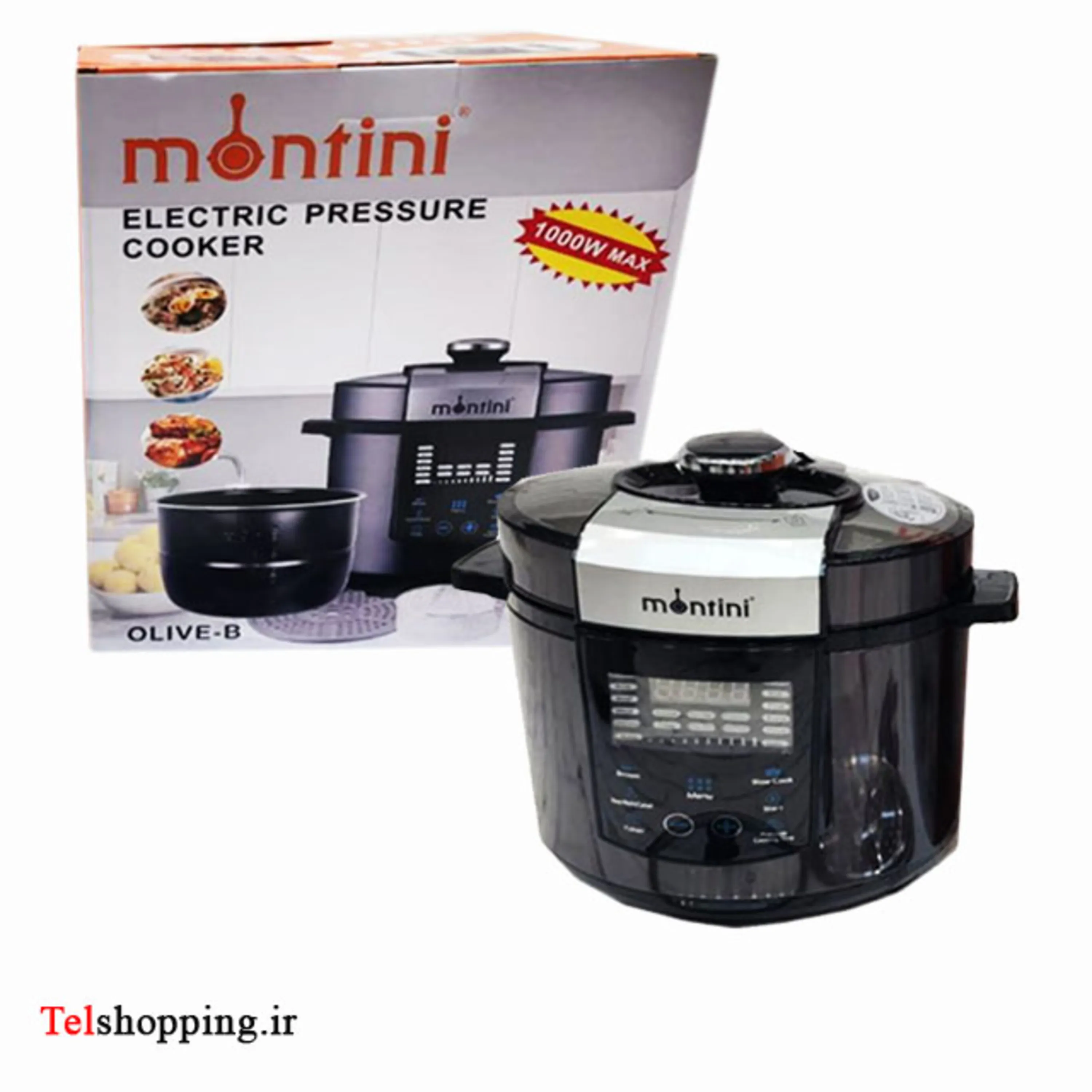 زودپز و پلوپز برقی مونتینی مدل OLIVE B ظرفیت 6 لیتری